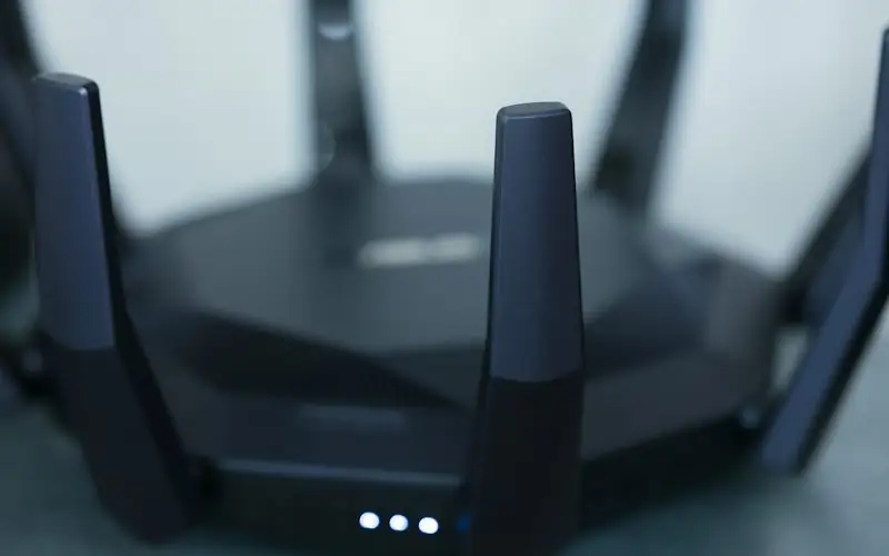 Close-up of a wireless router